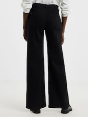 JD Williams Black Cosy Wide Leg Jeans - Image 2 of 4