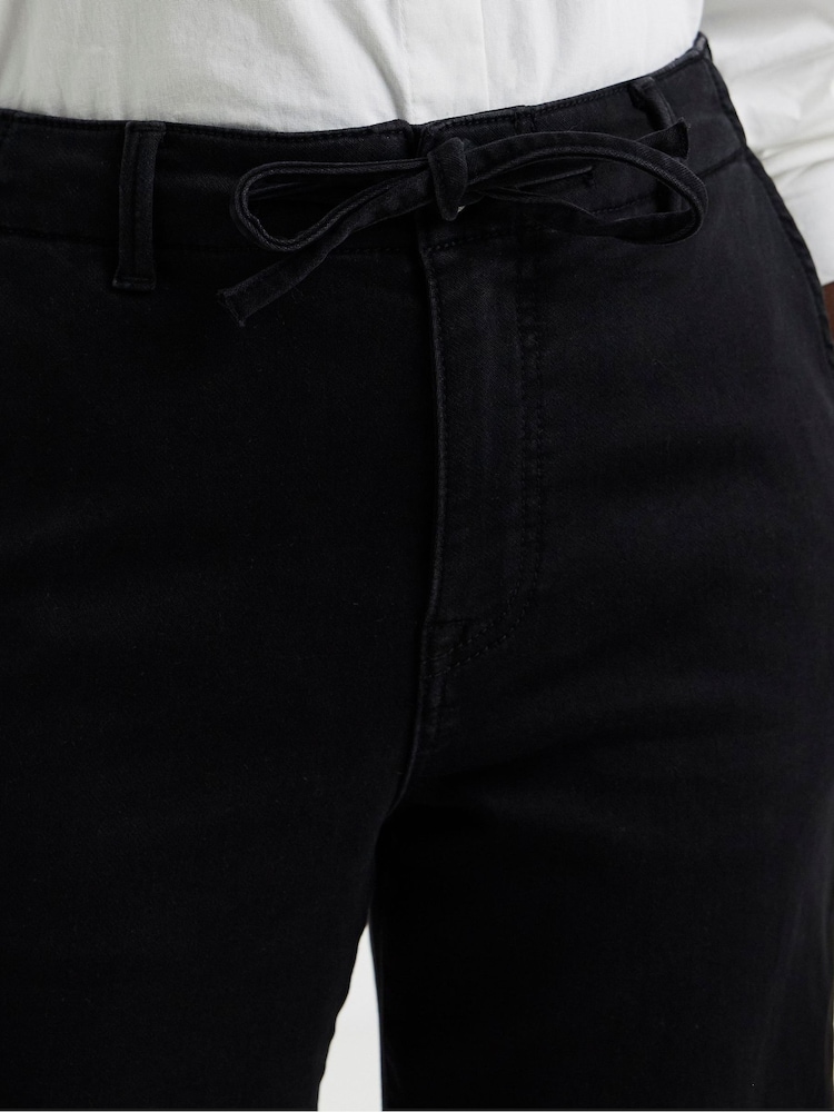 JD Williams Black Cosy Wide Leg Jeans - Image 4 of 4