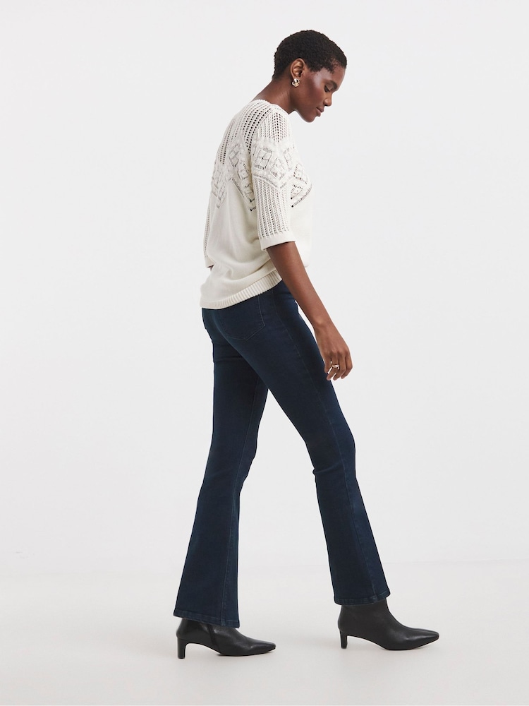 Azul - JD Williams Altowaist Supersoft Denim Bootcut Jeans - Imagen 4 de 4