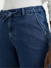 JD Williams Blue Cosy Wide Leg Jeans - Image 3 of 4