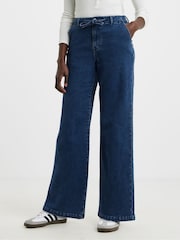JD Williams Blue Cosy Wide Leg Jeans - Image 4 of 4