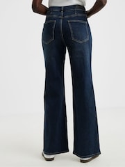 JD Williams Blue Authentic Wide Leg Jeans - Image 3 of 4