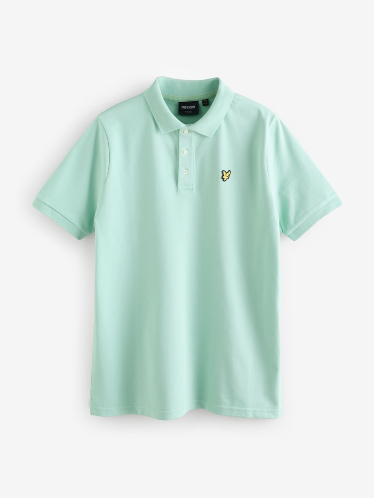 Lyle & Scott Turquoise Shadow Plain Polo Shirt - Image 1 of 1
