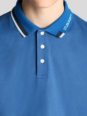 Lyle & Scott Blue Tipped Logo Polo Shirt - Image 3 of 6