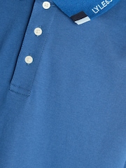 Lyle & Scott Blue Tipped Logo Polo Shirt - Image 6 of 6