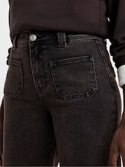JD Williams Brown Pocket Front Wide Leg Jeans - Image 3 of 4