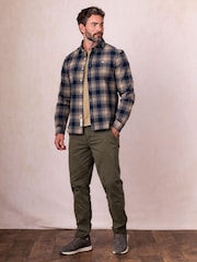 Lakeland Clothing Blue Keswick Brushed Cotton Shirt - Image 3 of 5
