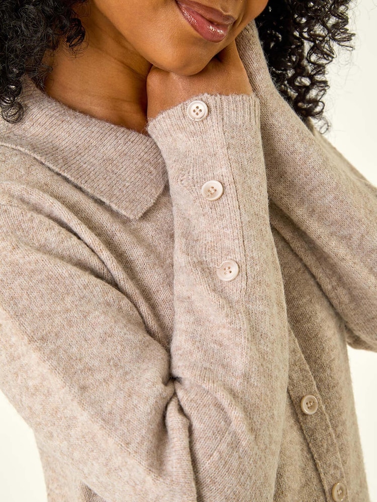 Roman Natural Collar Detail Knit Shift Dress - Image 5 of 5
