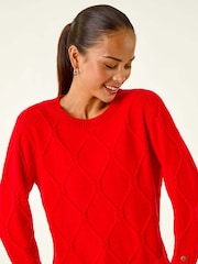 Roman Red Petite Button Cuff Knit Jumper - Image 4 of 5