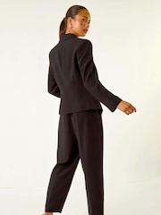Roman Black Petite Military Stretch Blazer - Image 3 of 5