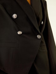 Roman Black Petite Military Stretch Blazer - Image 5 of 5