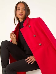 Roman Red Petite Military Buttoned Coat - Image 2 of 5