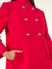 Roman Red Petite Military Buttoned Coat - Image 5 of 5