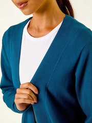 Roman Blue Petite Open Knitted Cardigan - Image 5 of 5