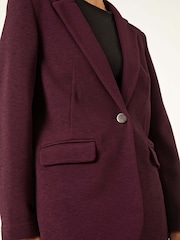 Roman Purple Petite Textured Buttoned Blazer - Image 5 of 5