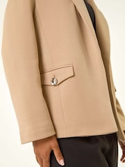 Roman Natural Petite Pocket Detail Stretch Blazer - Image 5 of 5
