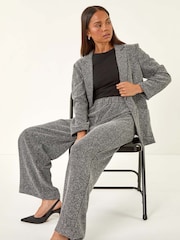 Roman Grey Petite Herringbone Trousers - Image 1 of 5