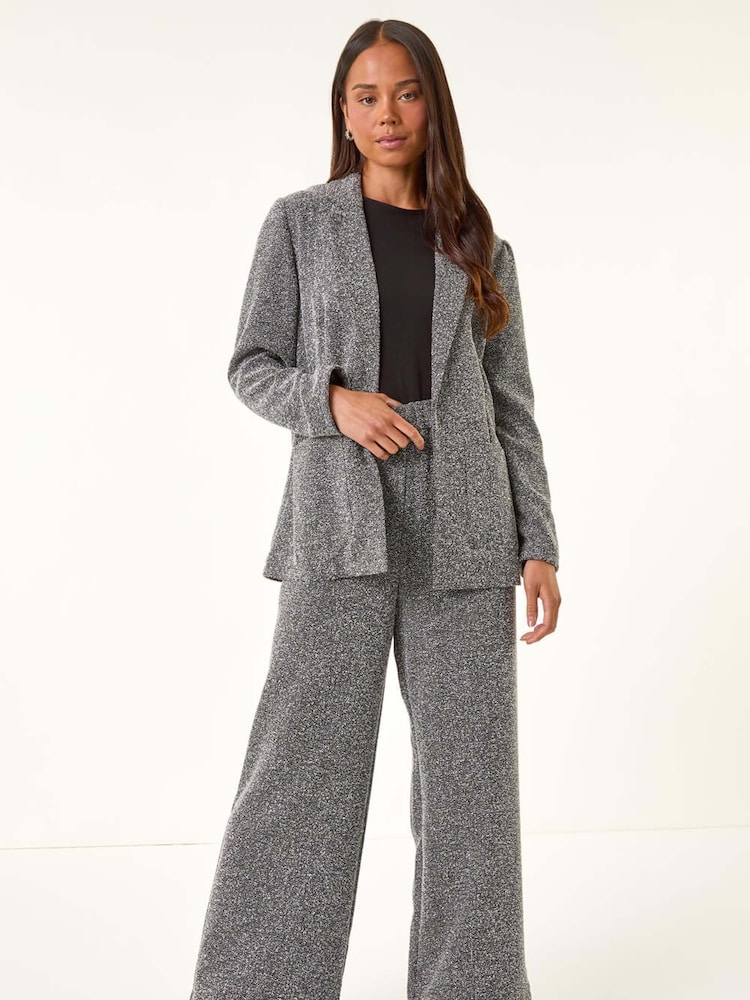 Roman Grey Petite Herringbone Trousers - Image 2 of 5 Roman Grey Petite Herringbone Trousers - Image 2 of 5