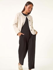 Roman Natural Petite Blanket Stitch Jacket - Image 2 of 5