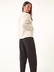 Roman Natural Petite Blanket Stitch Jacket - Image 3 of 5