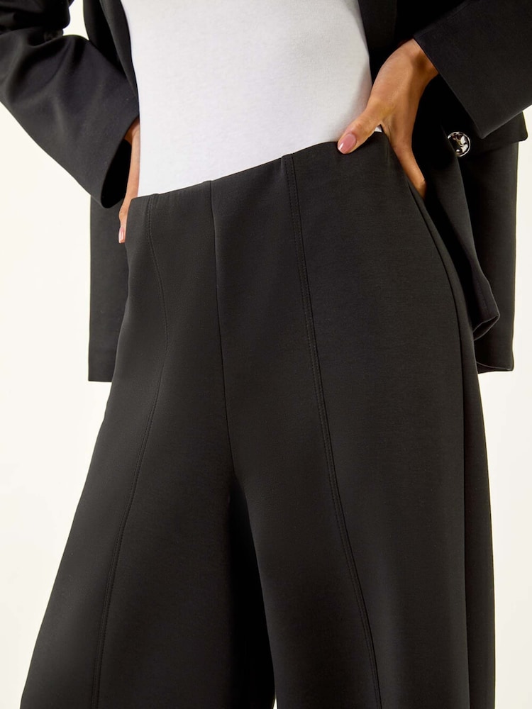 Roman Black Petite Front Seam Stretch Trousers - Image 5 of 5