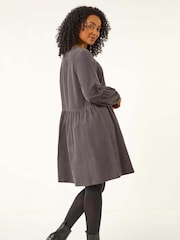 Roman Grey Petite Cotton Mini Dress - Image 3 of 5