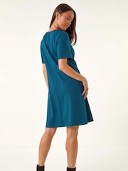 Azul - Vestido Roman Petite com zíper e bolso - Imagem 3 de 5