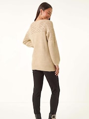 Roman Petite Metallic Contrast Knit Jumper - Imagem 4 de 5