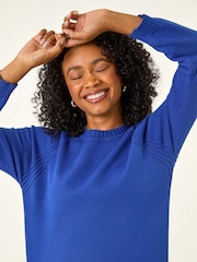 Azul - Roman Petite Longline Knit Jumper - Imagem 4 de 5