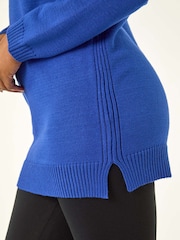 Azul - Roman Petite Longline Knit Jumper - Imagem 5 de 5