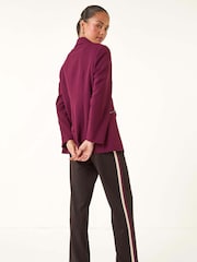 Roman Purple Petite Zip Pocket Stretch Blazer - Image 3 of 5