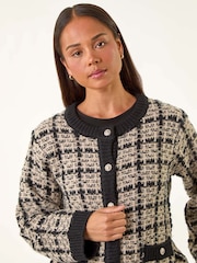 Roman Black Petite Buttoned Knit Cardigan - Image 4 of 5