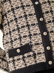 Roman Black Petite Buttoned Knit Cardigan - Image 5 of 5