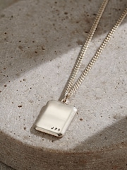 Posh Totty Designs Men's Personalised Bevelled Tag Necklace - Image 1 of 3