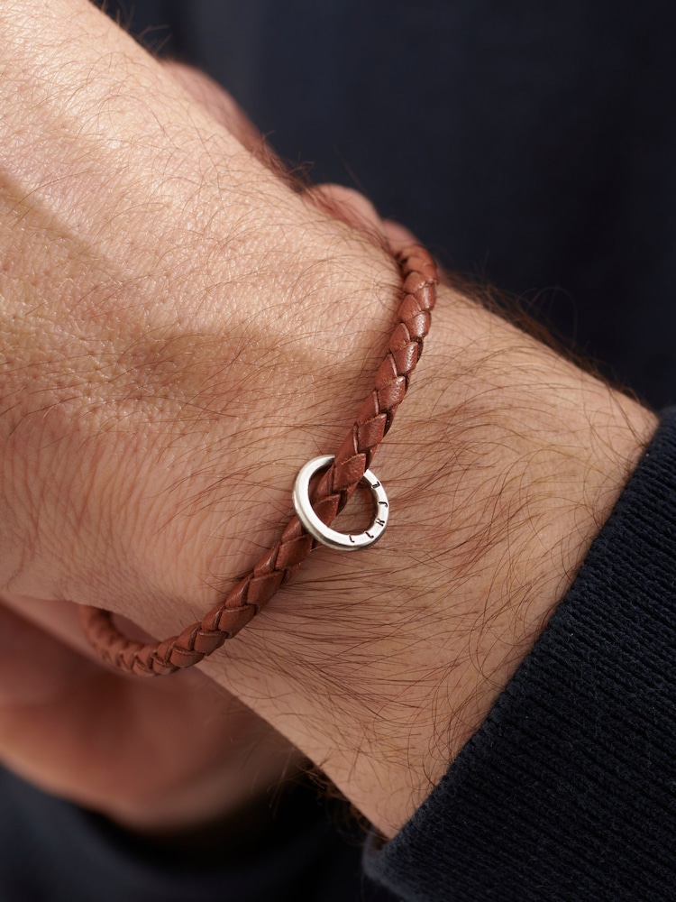 Posh Totty Designs Men's Personalised Fine Leather Message Bracelet - Image 4 of 4 Posh Totty Designs Men's Personalised Fine Leather Message Bracelet - Image 4 of 4
