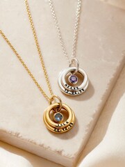 Posh Totty Designs Personalised Baby Names Birthstone Necklace - Image 2 of 4