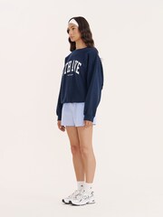 4th & Reckless Blue Slogan Oversized Sweatshirt- Avenue - Image 3 of 4