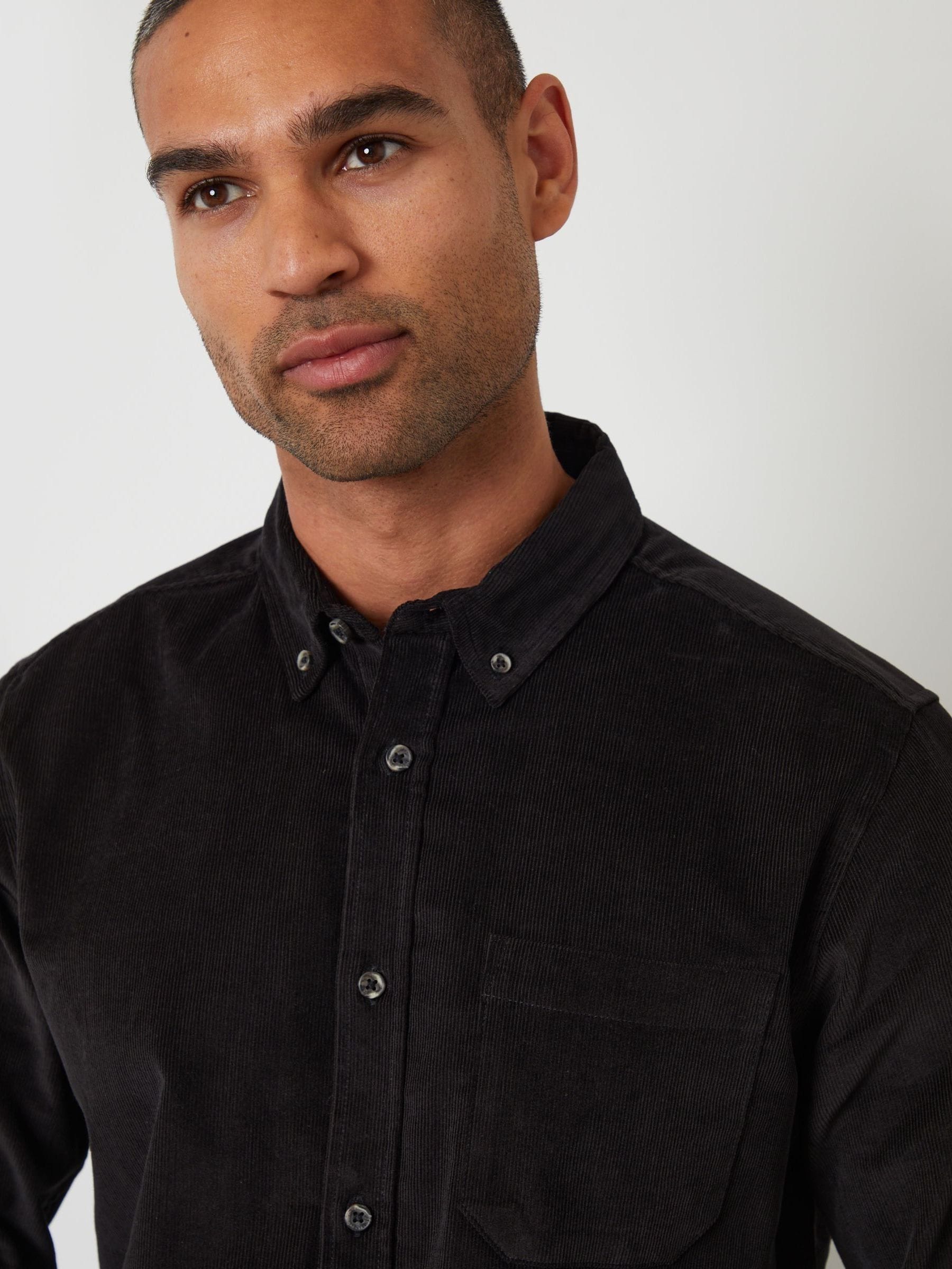 Buy Threadbare Black Corduroy Shirt from the Next UK online shop