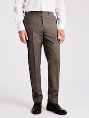 MOSS Tailored Fit Italian Light Brown Trousers - Image 1 of 3
