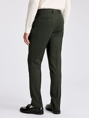 MOSS Khaki Slim Fit Flannel Trousers - Image 2 of 3
