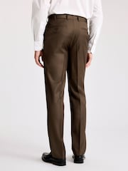 MOSS Tailored Fit Tobacco Italian Twill Brown Trousers - Image 2 of 3