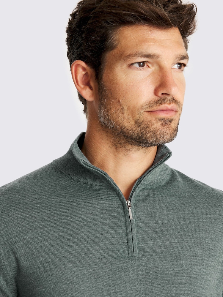 MOSS Merino Zip-Neck Jumper - Image 3 of 3