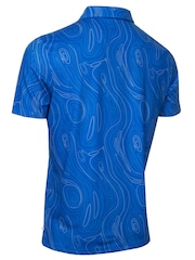 Calvin Klein Golf SAPHIRE Marble Print Polo Shirt - Image 5 of 8