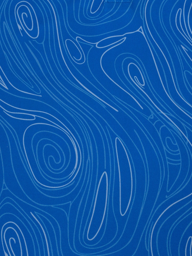 Calvin Klein Golf SAPHIRE Marble Print Polo Shirt - Image 8 of 8