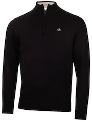 أسود - Calvin Klein Golf Avenue Half Zip Sweater - صورة 5 من 8