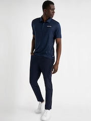 Calvin Klein Golf Navy Marble Print Polo Shirt - Image 3 of 9