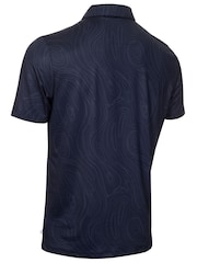 Calvin Klein Golf Navy Marble Print Polo Shirt - Image 6 of 9