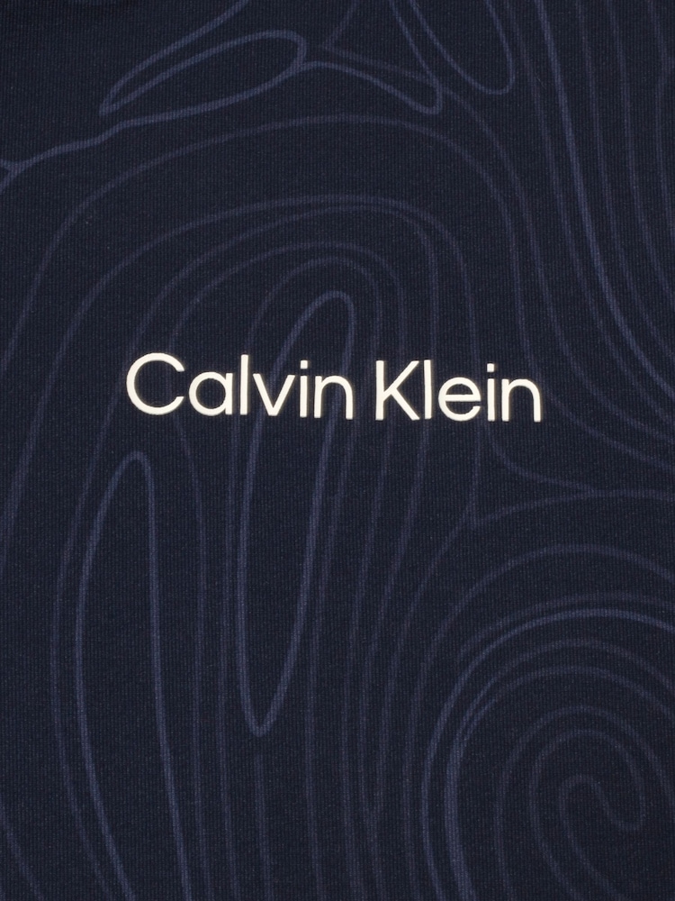 Calvin Klein Golf Navy Marble Print Polo Shirt - Image 9 of 9 Calvin Klein Golf Navy Marble Print Polo Shirt - Image 9 of 9