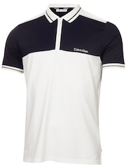 Calvin Klein Golf White Springhill Colourblock Polo Shirt - Image 5 of 8