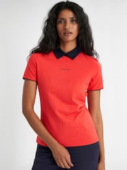Calvin Klein Golf Red Brooke Short Sleeve Polo - Image 1 of 9